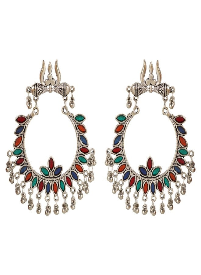 Nirvani Earring Set Trishul shape round earring for women and girl's - Image 1