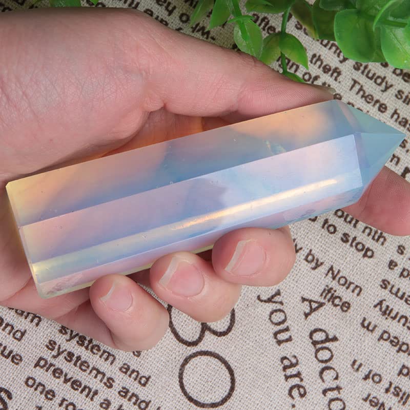 Acxico 1Pcs 90-100mm Opalite Quartz Obelisk Quartz Crystal Wand Point Reiki Healing - Image 3