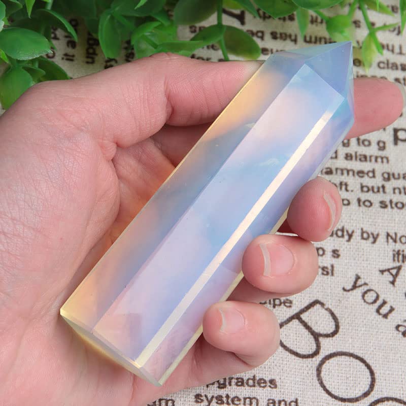 Acxico 1Pcs 90-100mm Opalite Quartz Obelisk Quartz Crystal Wand Point Reiki Healing - Image 2
