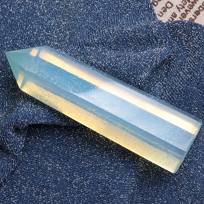 Acxico 1Pcs 90-100mm Opalite Quartz Obelisk Quartz Crystal Wand Point Reiki Healing - Image 5