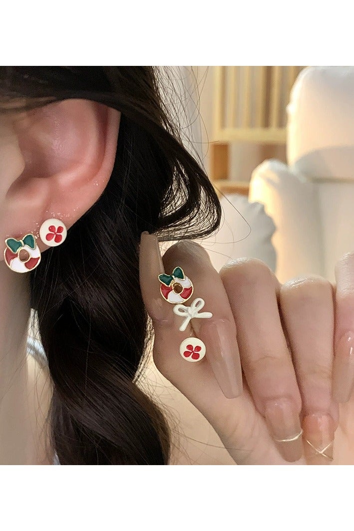 Goolsky S925 Sterling Silver Cute Bow & Floral Stud Earring Set – Hypoallergenic Dainty Earrings for Women & Girls, Daily/Party Wear, Minimalist Sweet Style - Image 2