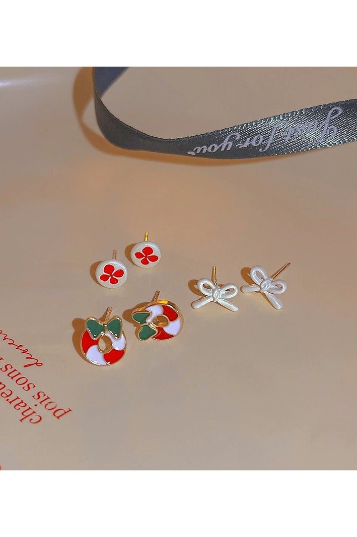 Goolsky S925 Sterling Silver Cute Bow & Floral Stud Earring Set – Hypoallergenic Dainty Earrings for Women & Girls, Daily/Party Wear, Minimalist Sweet Style - Image 3