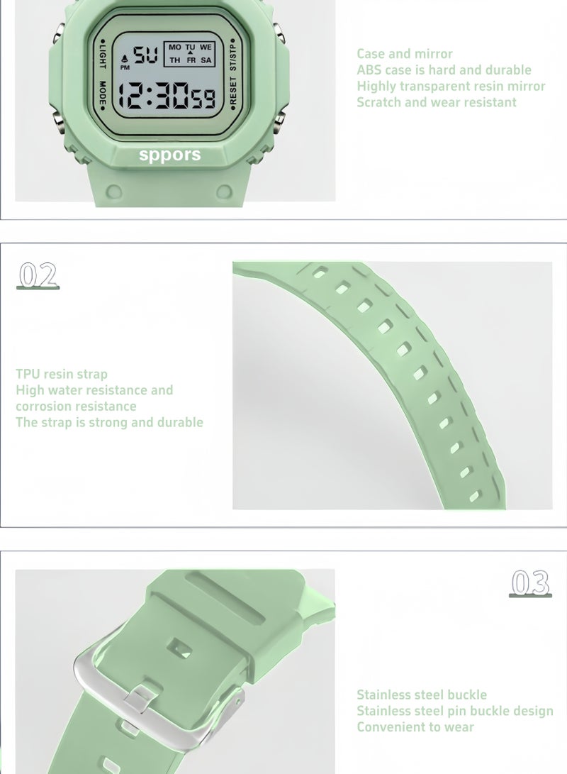 Hogan Men's and women's classic digital watches outdoor sports timer multi-function watches student electronic watches - Image 3