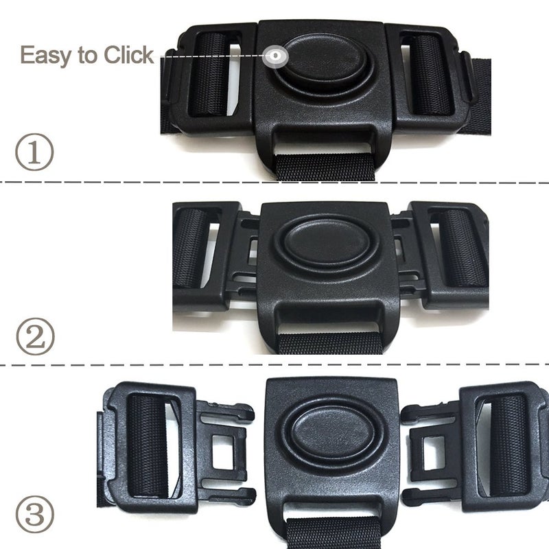 ZARPMA High Chair Straps, 3 Point Harness Straps Belt for Child Kid Chair Strap for IKEA Antilop High Chair (Black) - Image 4