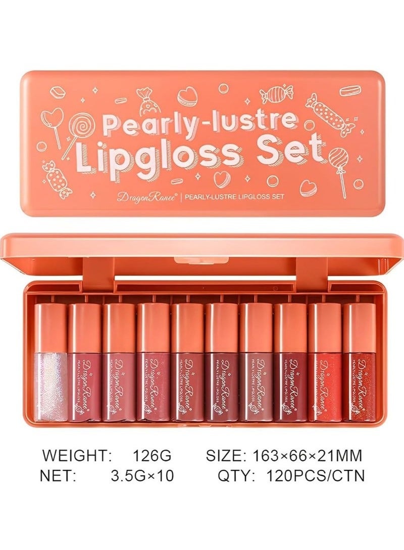 Dragon Ranee 10-Piece Lip Gloss Set - Moisturizing Tinted Lip Balm, Liquid Lipstick, and Long-Lasting Lip Stain for Girls and Women - Image 5