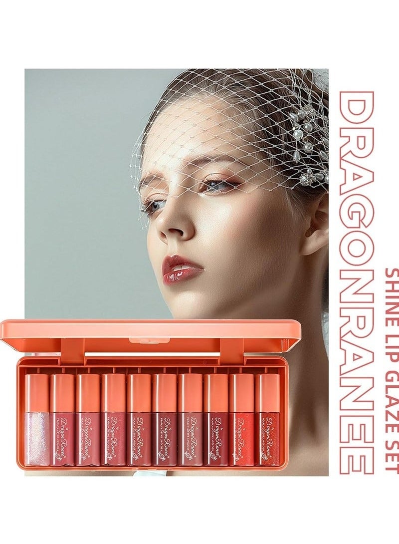 Dragon Ranee 10-Piece Lip Gloss Set - Moisturizing Tinted Lip Balm, Liquid Lipstick, and Long-Lasting Lip Stain for Girls and Women - Image 3