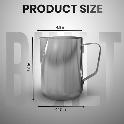 Rattleware 32 oz Macchiato Milk Frothing Pitcher Premium Stainless Steel Latte Art Pitcher with Drip Resistant Spout and Comfortable Handle for Home Cafe Barista Restaurant and Commercial Espresso Use - Image 3