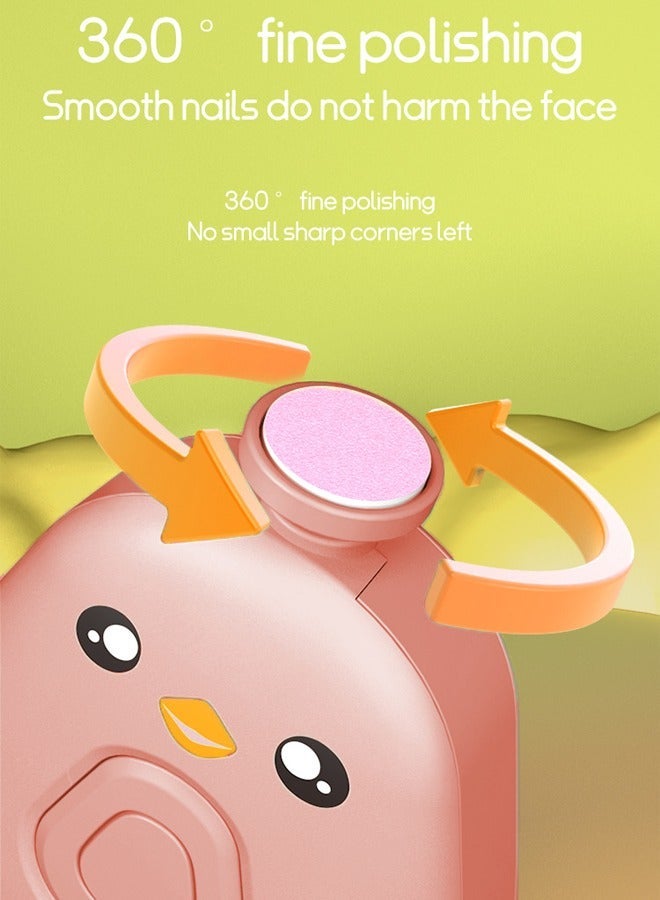 Aissiora Electric nail polisher Baby nail trimmer Children's nail clippers Splash-proof electric nail clippers With 6 grinding heads - Image 4
