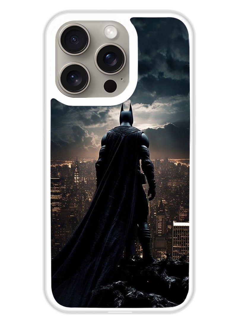 Theodor Protective Case Cover For APPLE IPHONE 15 Pro Max Batman 1 (White Bumper) - Image 1