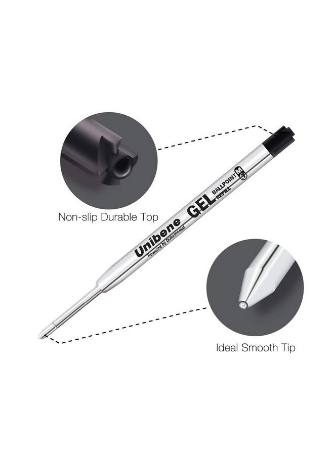 Unibene Parker Compatible Gel Ink Ballpoint Refills 12 Pack0.7Mm Medium Pointblack Smooth Writing Replaceable German Ink Tactical Pen Refills For Parker Ballpoint/Uzi Pen - Image 2