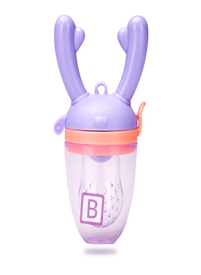 Bembika Baby Nibbler Fawn Purple Color, Baby Nibbler Pacifier,Baby Pacifier Food Nibbler, Baby Feeding Accessories (3-6 Months Baby) - Image 1