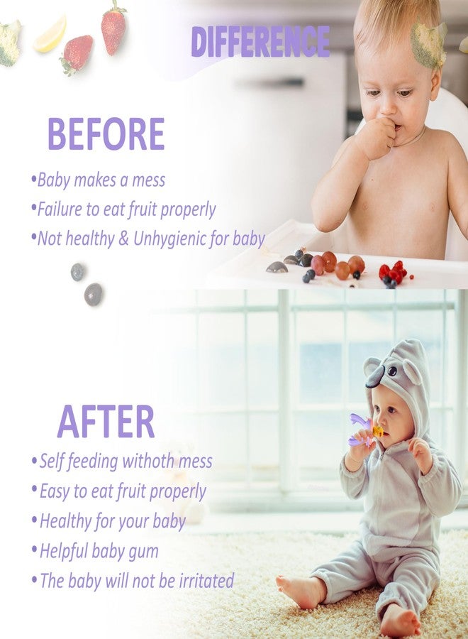 Bembika Baby Nibbler Fawn Purple Color, Baby Nibbler Pacifier,Baby Pacifier Food Nibbler, Baby Feeding Accessories (3-6 Months Baby) - Image 5