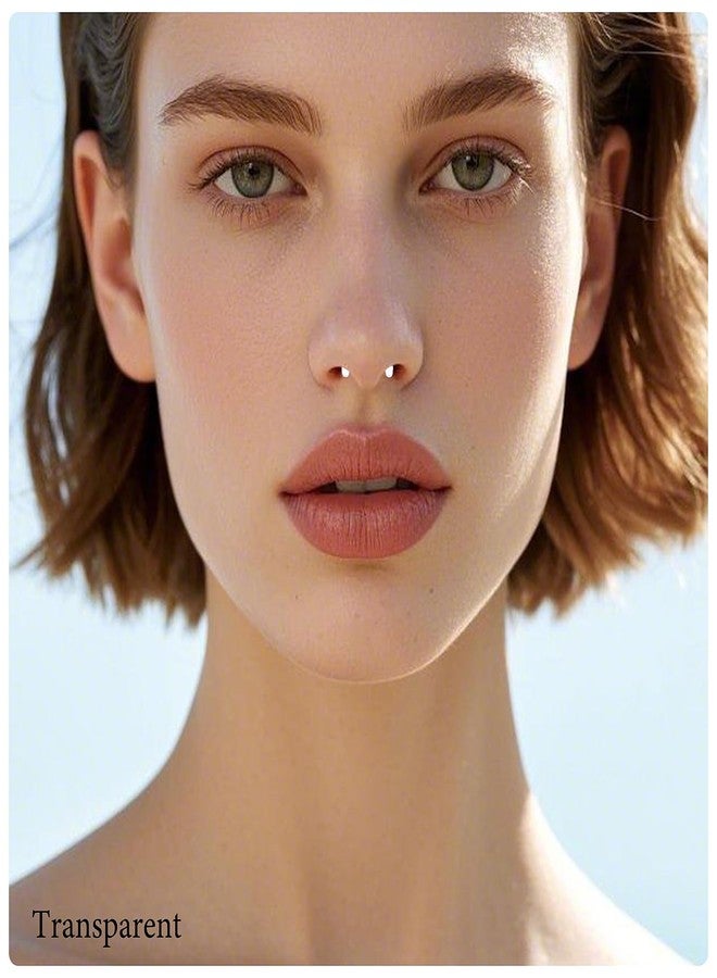 Cisyozi 10G Plastic Septum Retainer Stretching Kit 10 Gauge Silicone Acrylic Rubber U Shape Clear Septum Nose Ring Pincher Taper Piercing Jewelry Retainer Surgery Work Sport Women Men - Image 3