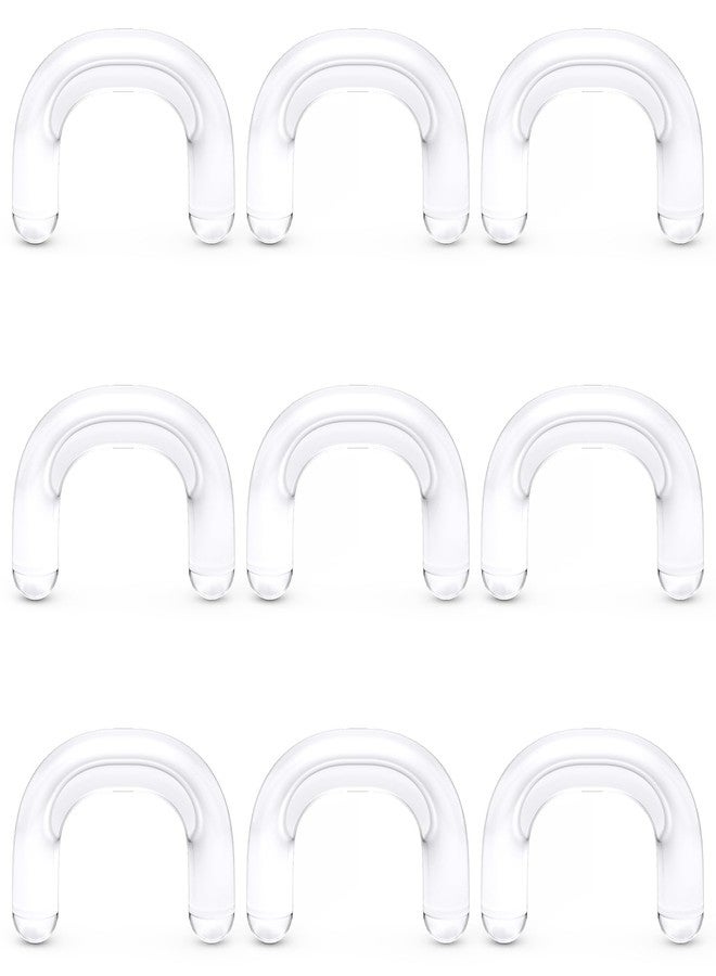 Cisyozi 10G Plastic Septum Retainer Stretching Kit 10 Gauge Silicone Acrylic Rubber U Shape Clear Septum Nose Ring Pincher Taper Piercing Jewelry Retainer Surgery Work Sport Women Men - Image 1