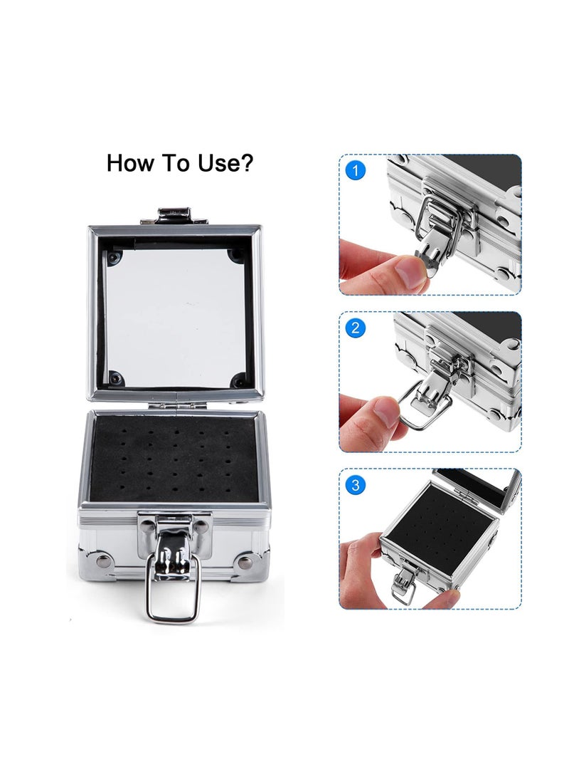 Aluminum Nail Drill Bit Holder Storage Box with 25 Holes - Nail Drill Grinding Bit Stand Display Case and Organizer for Nail Art Accessories. - Image 3