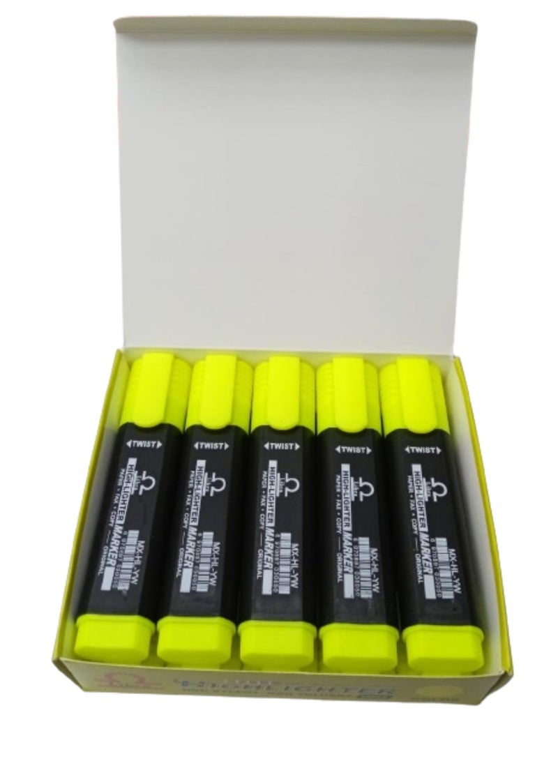 Libra highlighter (10 Pcs Per box) Yellow - Image 1