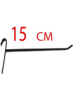 EC Shop Gray-Decor 50 Pieces, 15 Cm, ​​Black Painted Wire Panel Hook, Shelf Hook, Panel Wire, Shelf Wire, Hanger Wire  - Image 1