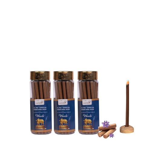 GOW DURBAR GowDurbar Bamboo-Less Woods Rejuvenating Agarbatti 65g (Pack of 3) | Organic Incense Sticks with Panchagavya, Herbs & Honey | Eco-Friendly | for Pooja, Yoga & Meditation - Image 1
