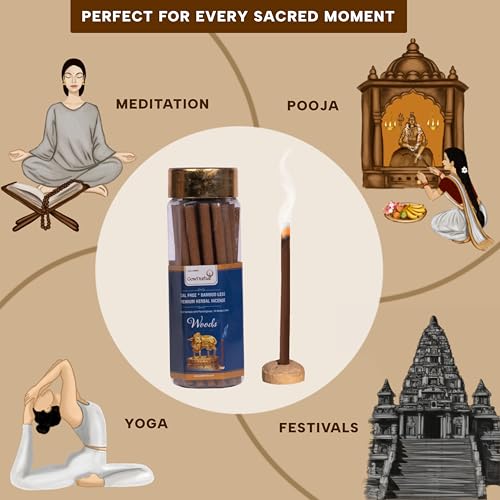 GOW DURBAR GowDurbar Bamboo-Less Woods Rejuvenating Agarbatti 65g (Pack of 3) | Organic Incense Sticks with Panchagavya, Herbs & Honey | Eco-Friendly | for Pooja, Yoga & Meditation - Image 5