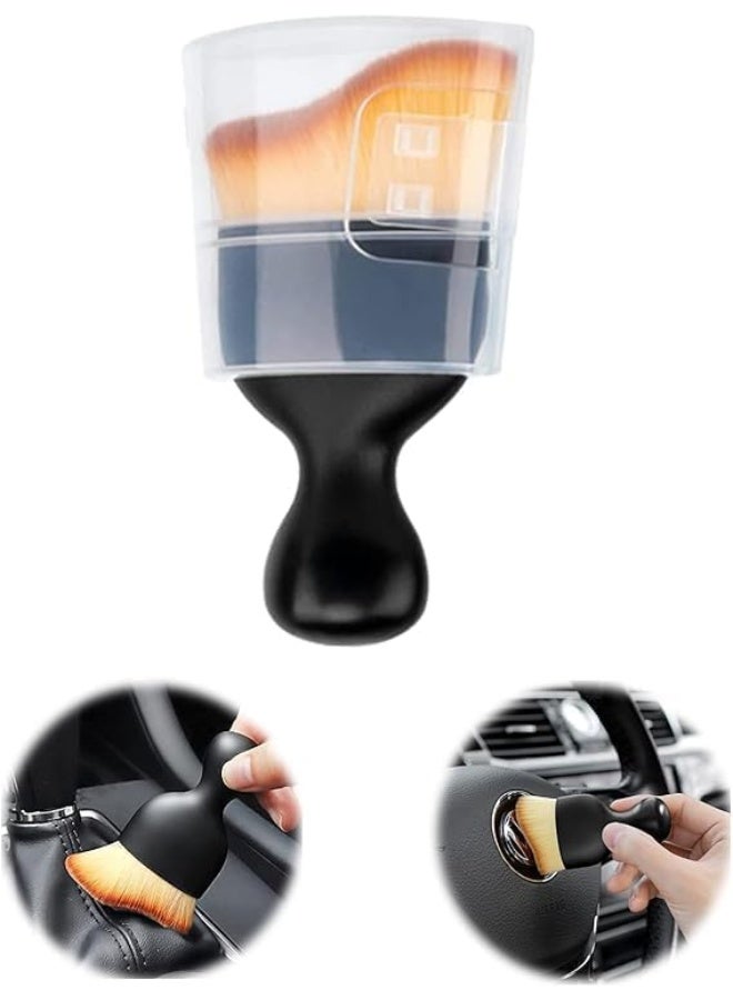 فرشاة تنظيف داخلية للسيارة بشعيرات فائقة النعومة لتنظيف الغبار والتابلوه وفتحات مكيف الهواء والجلد بدون خدوش (عبوة من قطعة واحدة) - Image 1