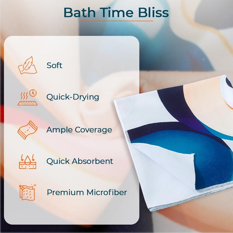 Homestic Disney Mickey Mouse Microfiber Soft Kids Bath Towel (White) - Image 3