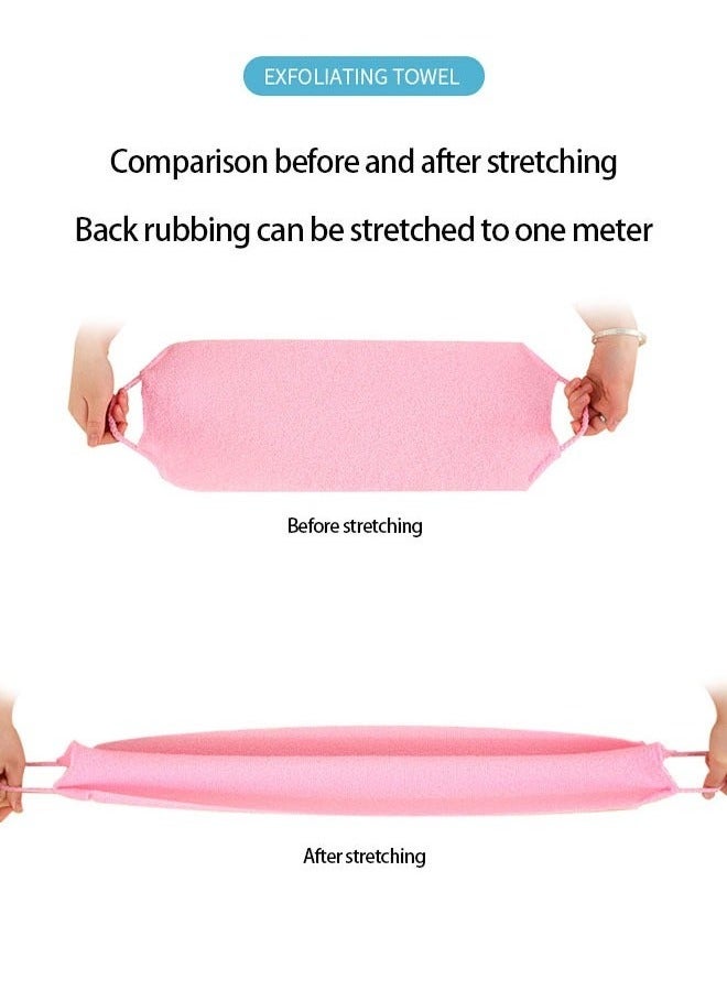 Korean long sling with elastic drawstring for strong and thick exfoliation and body cleaning (three pieces in green) - Image 2