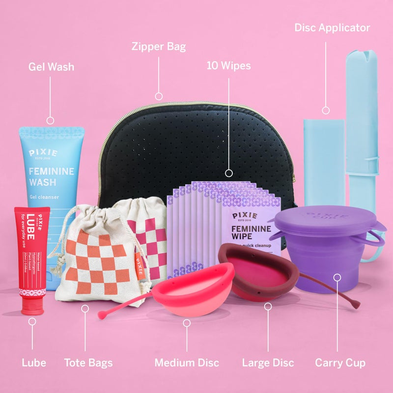 Pixie Cup Pixie Menstrual Disc Kit for Feminine Care - Pixie Discs are Designed to Remove Like Tampons - 100% Medical-Grade Silicone - Best Period Disc Starter Kit - Proven to Become A Successful Disc User - Image 2