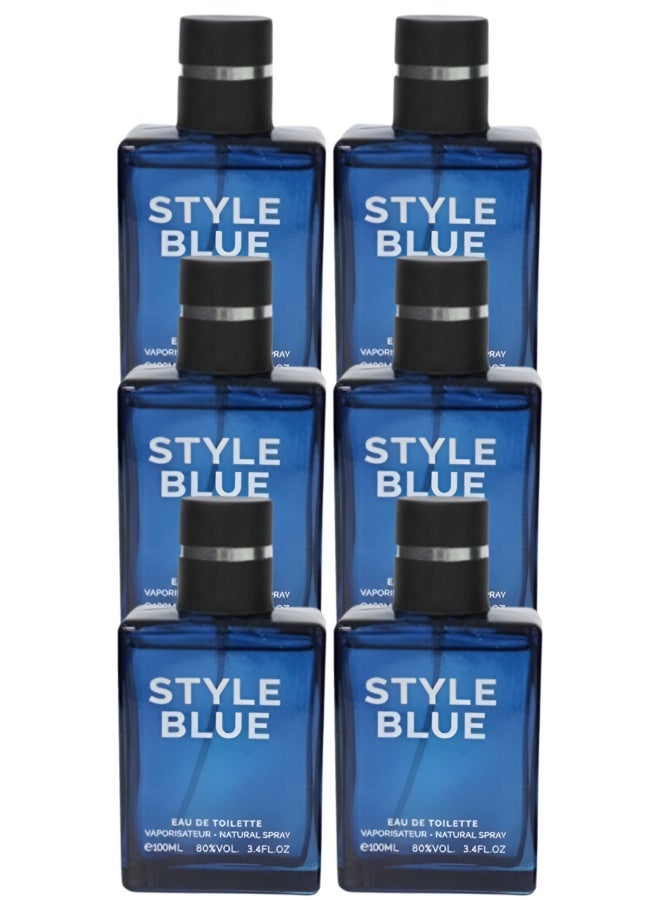 Style 6 Pieces Style Blue Perfume 100ML - Image 1