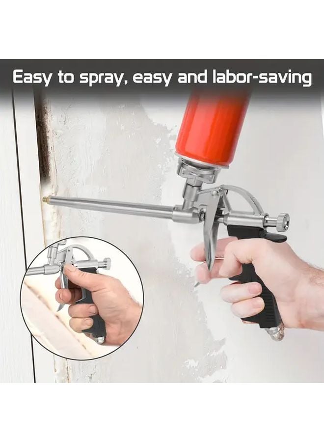 2Pcs Black Metal Foam Guns with 20 Nozzles Professional Construction Foam Dispenser - Image 3