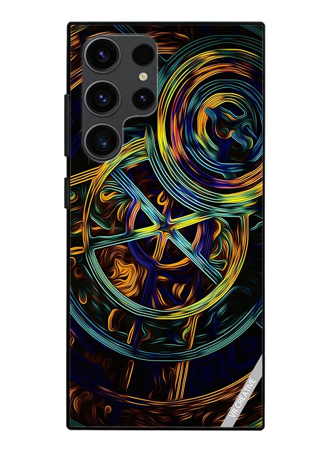 Protective Case Cover For Samsung Galaxy S24 Ultra Abstract Design Multicolour