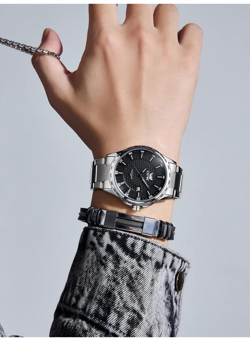 OPK Watch for Men Stainless Steel Waterproof Luminous Date Analog Quartz Wrist Watch Business Fashion Casual Men Watches - Image 3
