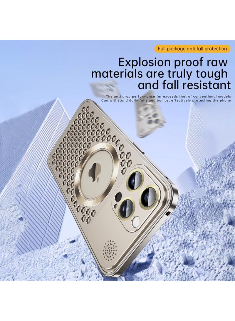 general iPhone 15 Pro Max Metal Case, Aluminium Drop Protection Bezel, Ultra Slim, Scratch and Shock Resistant Aroma Case, MagSafe Compatible, Titanium Finish - Image 4