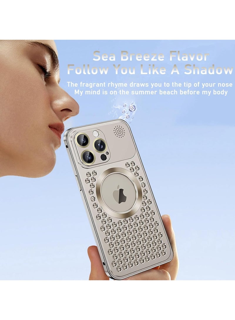 general iPhone 15 Pro Max Metal Case, Aluminium Drop Protection Bezel, Ultra Slim, Scratch and Shock Resistant Aroma Case, MagSafe Compatible, Titanium Finish - Image 5