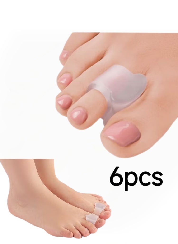 6PCS Toe Spacers, Gel Applicator Toe Separators for Bunions, Correction of Crooked Foot Care Toe Splitter - Image 1