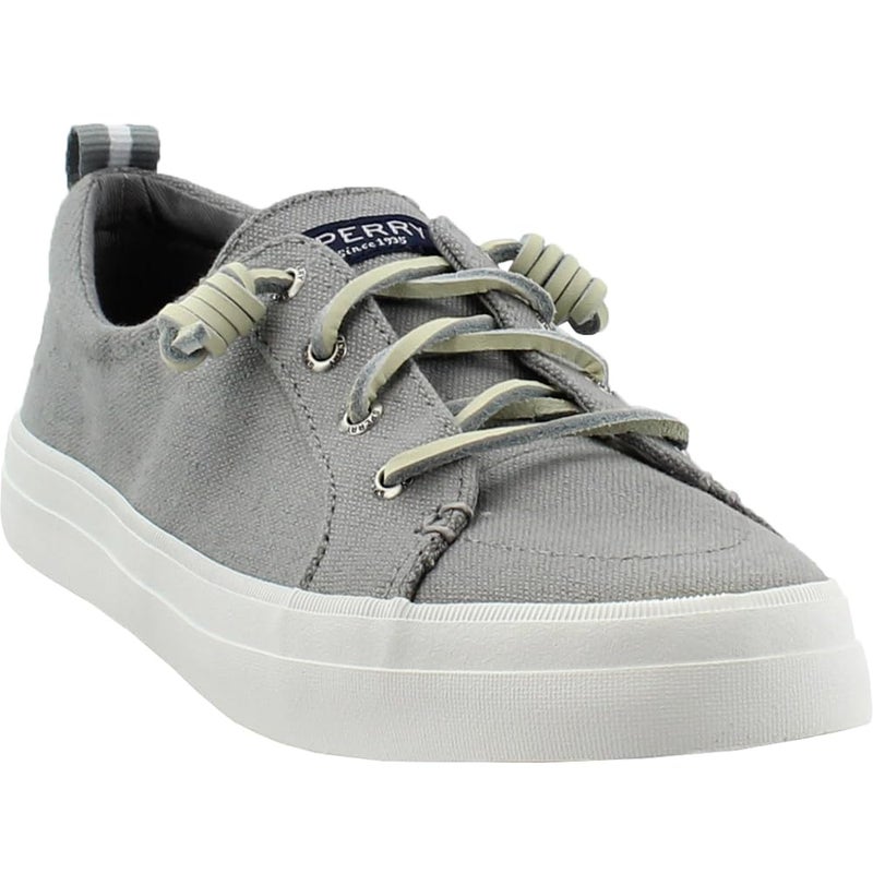 Sperry Womens Crest Vibe Linen Sneaker, Grey, 8 - Image 4