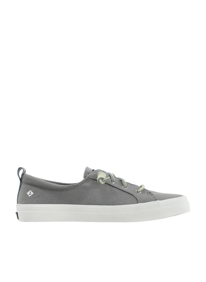 Sperry Womens Crest Vibe Linen Sneaker, Grey, 8 - Image 1