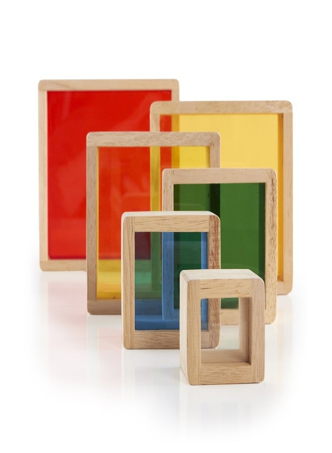 Guidecraft Stacking Rainbow Pyramid: Kids Colorful Learning and Educational Toy - Image 5