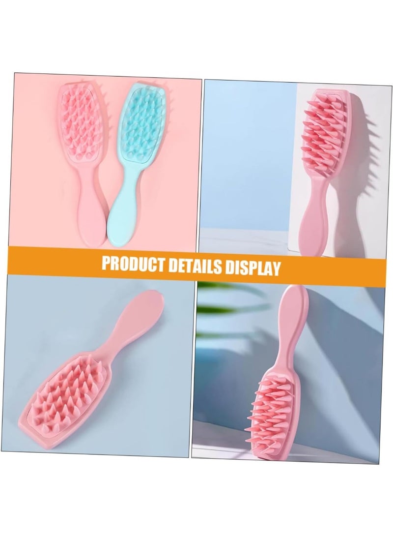 فرشاتان من السيليكون لشامبو الشعر، فرشاة تدليك فروة الرأس، فرشاة تنظيف وتقشير فروة الرأس، أداة غسل الشعر لجميع أنواع الشعر، مدلك فروة الرأس - Image 4