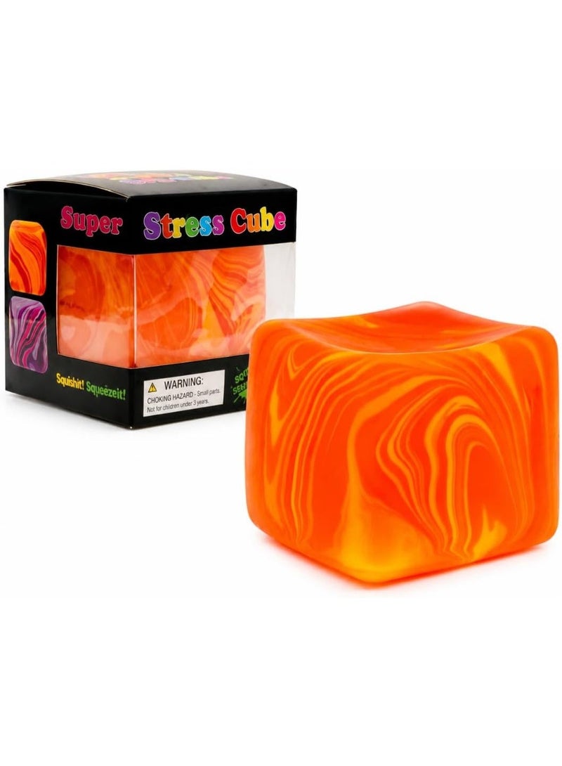 2 Pack Ice Cube Sensory Stress Balls, Soft Slow Rising Fidget Squeeze Toys for Stress Relief, Random Color, 2 Pack Squishy Balls Toys - Image 3