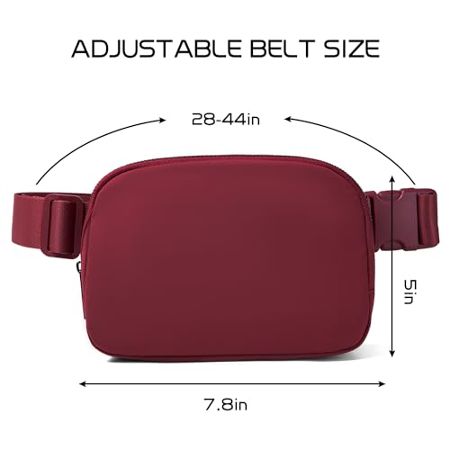 Gitus Belt Bag Fanny Pack Crossbody Bags for Women Fashion Waist Packs with Adjustable Strap Gifts for Women Men Teen Girls (Wine) - Image 3