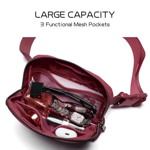 Gitus Belt Bag Fanny Pack Crossbody Bags for Women Fashion Waist Packs with Adjustable Strap Gifts for Women Men Teen Girls (Wine) - Image 5