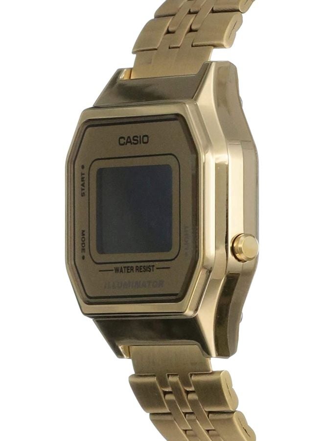 CASIO Women Water Resistant Digital Watch LA680WG-9BDF - 34 mm - Gold - Image 5