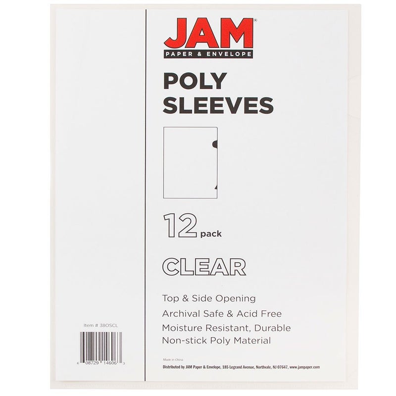 JAM PAPER Plastic Sleeves - Letter Size - 9 x 11 1/2 - Clear Project Pockets - 120 Bulk Page Protectors/Pack - Image 3