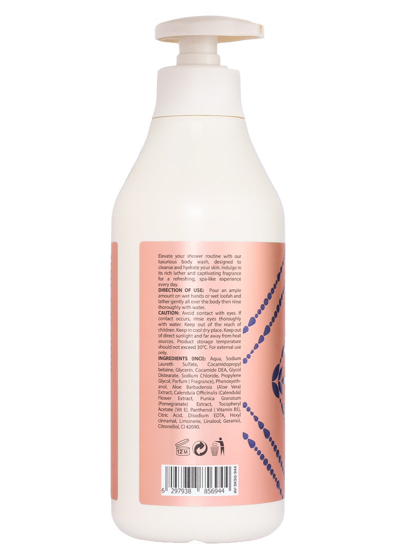 Anvati Refreshing & Deep Cleansing Shower Gel with Vitamin E & B5- Valentina Body Wash for All Skin Types - 750ml - Image 3
