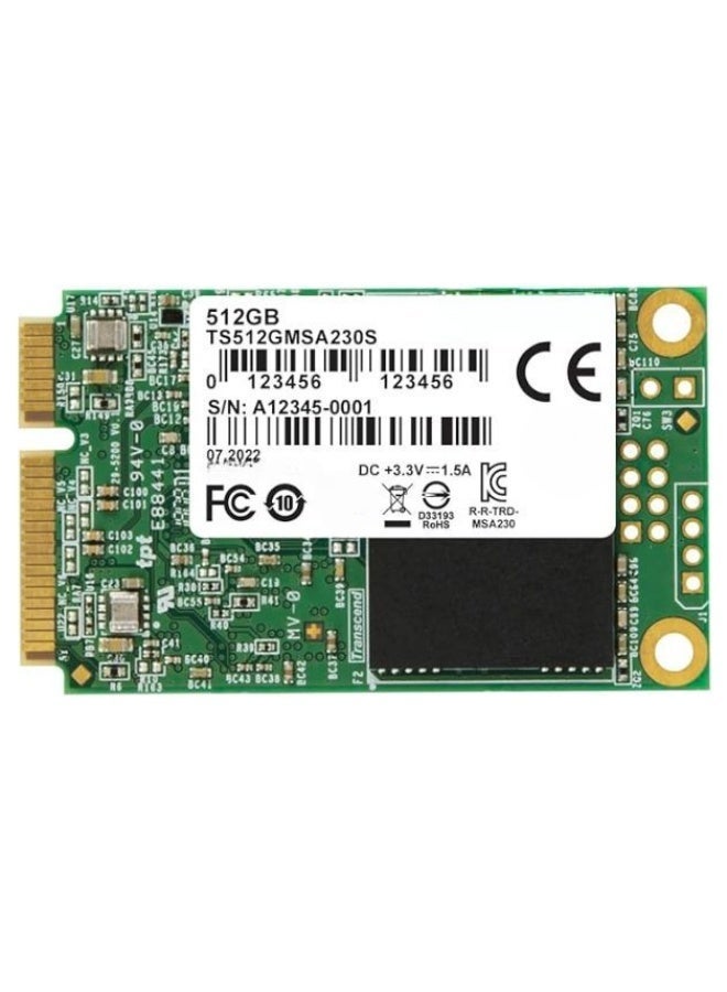 Internal mSATA SSD - 512GB High-Speed SATA III 6Gb/s - Reliable 3D NAND Storage for Laptop & Desktop Upgrade - Image 1