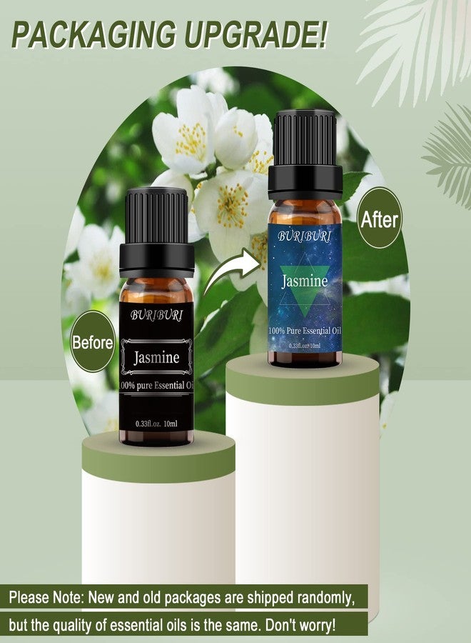 BURIBURI Jasmine Oil and Gardenia Essential Oils Gift Set, 100% Pure, Undiluted, Natural, Organic Aromatherapy Jasmine Essential Oils for Diffuser, Massage, 10MLx2 - Image 3