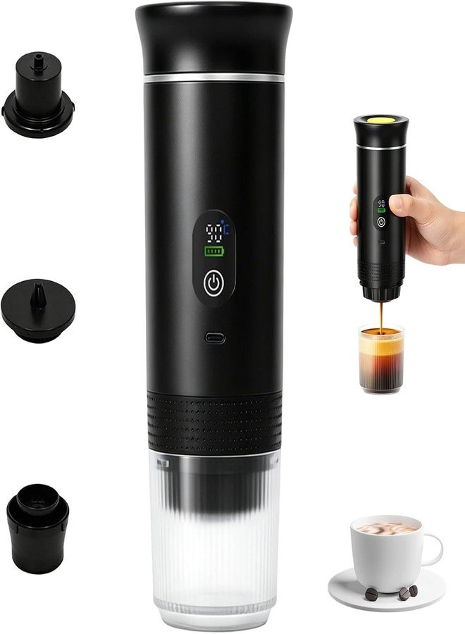 SuperRC Portable Coffee Maker, 3-in-1 Espresso Machine for Travel 20 bar Mini Coffee Maker Compatible with Ground Coffee & Capsule for Car, RV, Hiking, Camping, Office, Travel Espresso Maker - Image 1