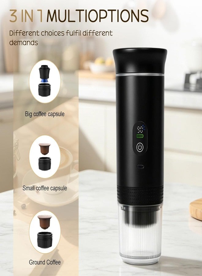 SuperRC Portable Coffee Maker, 3-in-1 Espresso Machine for Travel 20 bar Mini Coffee Maker Compatible with Ground Coffee & Capsule for Car, RV, Hiking, Camping, Office, Travel Espresso Maker - Image 2