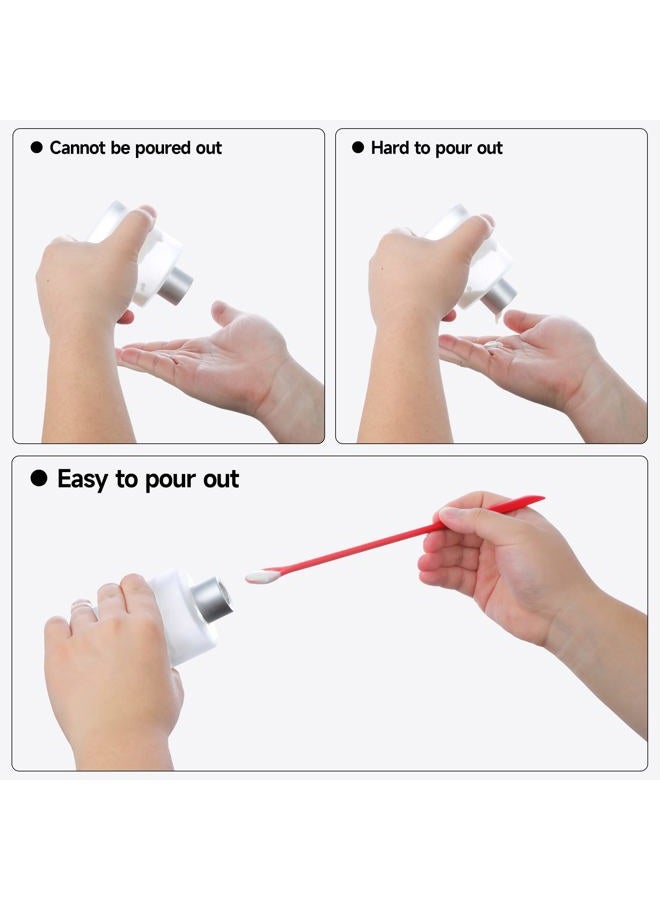 PCEEL 4 Pcs Silicone Spatula Set Mini Jar Sc Small Silicone Spatula Makeup Spatula Mini Spatula Lotion Stirrer Get Last Drop from Food Bottles Beauty Products - Image 5