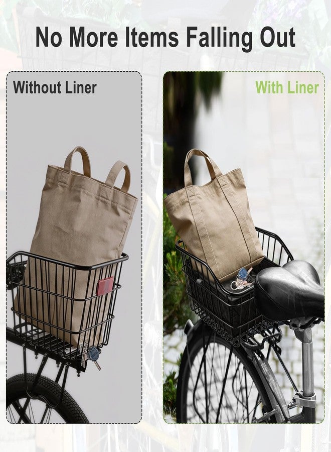 Avoirdus Bike Basket Liner with Adjustable Cargo Net, Thickened Reusable Bicycle Basket Insert for Rear Rack & E-Bike Baskets, Fits Most Wire Bike Baskets (Basket Not Included) - Image 4